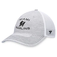 Casquette réglable gris Miami Marlins Trucker Fanatics pour hommes