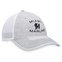 Casquette réglable gris Miami Marlins Trucker Fanatics pour hommes