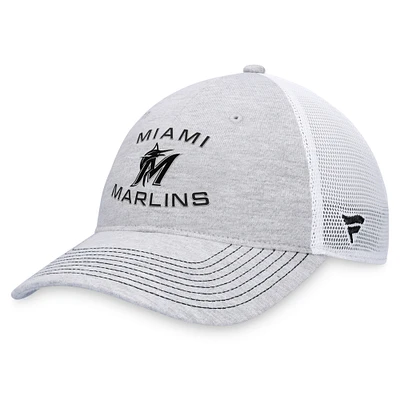 Casquette réglable gris Miami Marlins Trucker Fanatics pour hommes