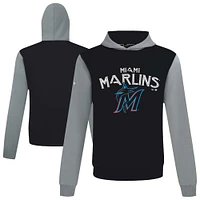 Men's Levelwear Black Miami Marlins Accolade Ultimate Mission Pullover Hoodie