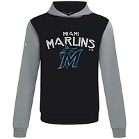 Men's Levelwear Black Miami Marlins Accolade Ultimate Mission Pullover Hoodie