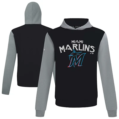 Men's Levelwear Black Miami Marlins Accolade Ultimate Mission Pullover Hoodie