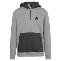 Men's Levelwear  Gray Miami Marlins Chicane Insignia 2.0 Quarter-Zip Hoodie