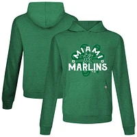 Men's Levelwear Green Miami Marlins St. Patrick's Day Relay Shamrock Pullover Hoodie