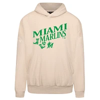 Men's Levelwear  Khaki Miami Marlins St. Patrick's Day Pullover Hoodie