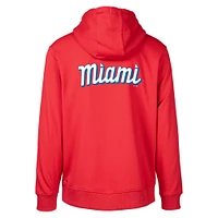 Men's Levelwear Red Miami Marlins City Connect Podium Core 2.0 Pullover Hoodie