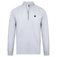 Men's Levelwear White Miami Marlins Theory Insignia 2.0 Quarter-Zip Pullover Top
