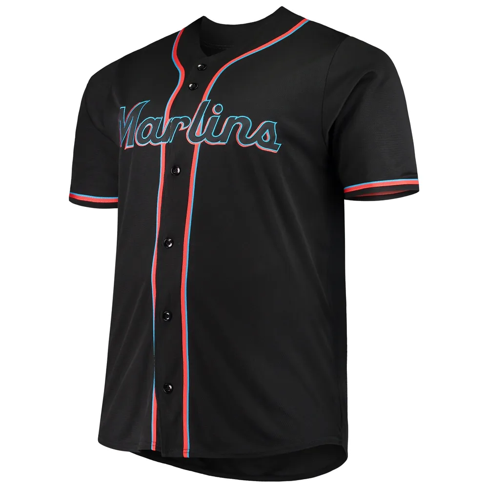 Youth Majestic Black Miami Marlins Official Cool Base Jersey