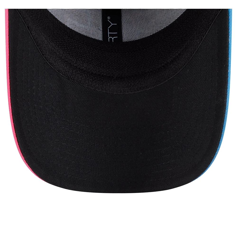 Casquette City Connect 39THIRTY Flex noire/rose pour homme des Miami Marlins 2025 de New Era