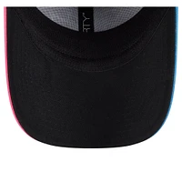 Casquette City Connect 39THIRTY Flex noire/rose pour homme des Miami Marlins 2025 de New Era