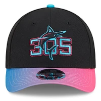 Men's New Era Black/Pink Miami Marlins 2025 City Connect 9FORTY M-Crown Adjustable Hat