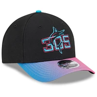 Men's New Era Black/Pink Miami Marlins 2025 City Connect 9FORTY M-Crown Adjustable Hat