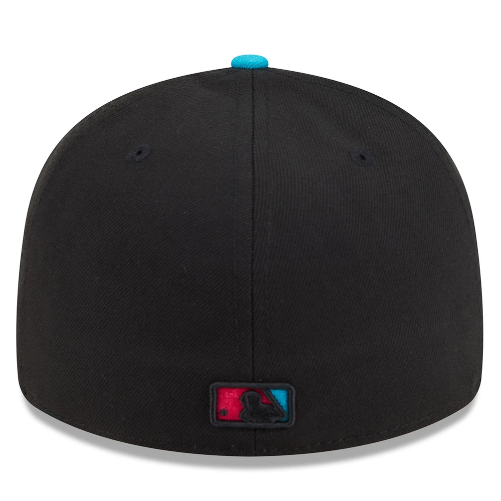 Men's New Era Black/Pink Miami Marlins 2025 City Connect Low Profile 59FIFTY Fitted Hat