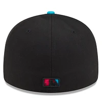 Men's New Era Black/Pink Miami Marlins 2025 City Connect Low Profile 59FIFTY Fitted Hat