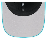 Casquette ajustable 9FORTY M-Crown City Connect 2025 des Marlins de Miami pour homme, modèle New Era noir/bleu sarcelle