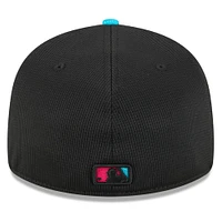 Men's New Era Black/Teal Miami Marlins 2025 City Connect Batting Practice Low Profile 59FIFTY Fitted Hat