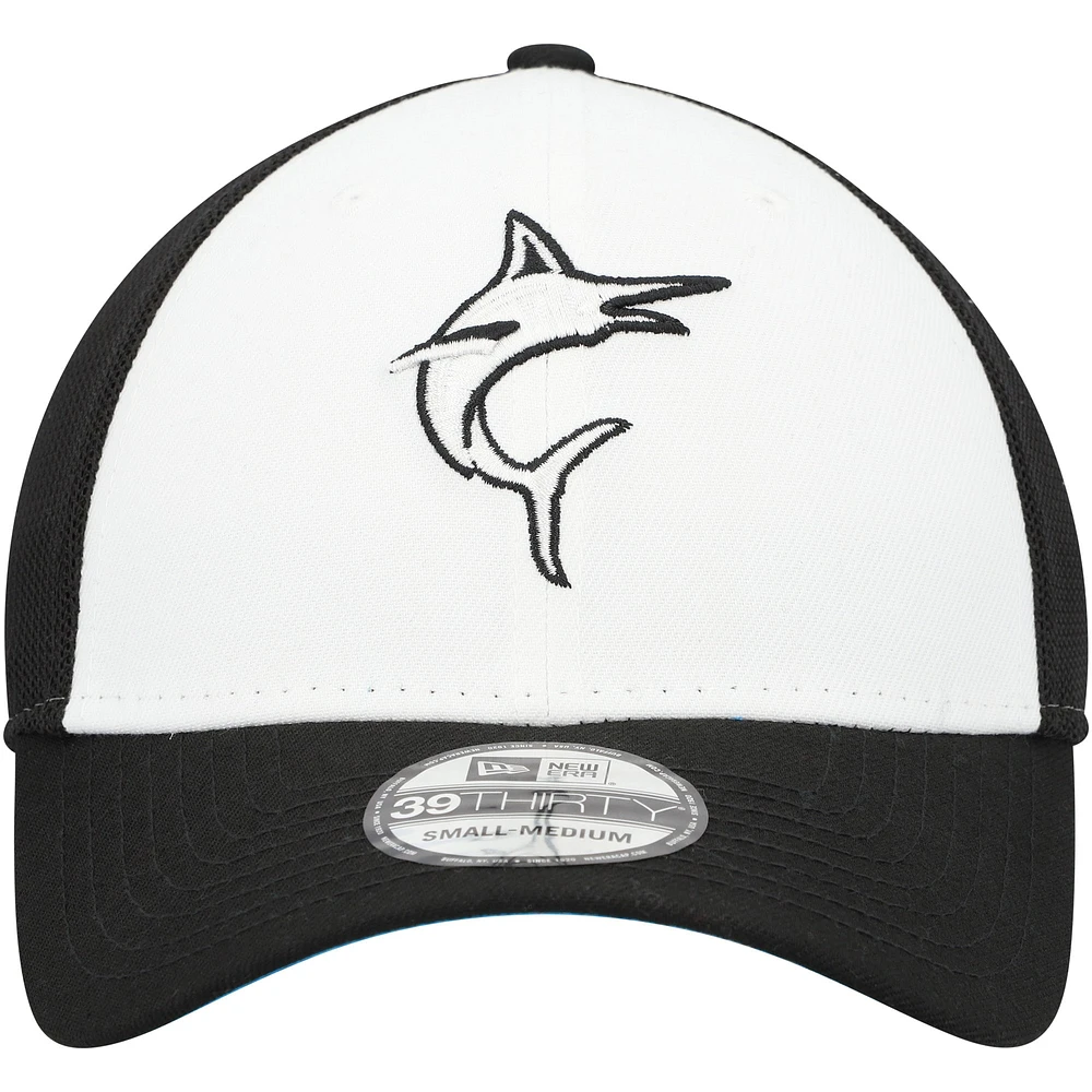 Men's New Era  Black/White Miami Marlins 2023 On-Field Batting Practice 39THIRTY Flex Hat