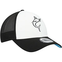 Men's New Era  Black/White Miami Marlins 2023 On-Field Batting Practice 39THIRTY Flex Hat