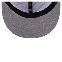 Men's New Era Black/White Miami Marlins Jagged 9FIFTY Snapback Hat