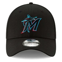 Men's New Era Black Miami Marlins 2019 Team Classic 39THIRTY Flex Hat