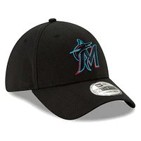 Men's New Era Black Miami Marlins 2019 Team Classic 39THIRTY Flex Hat