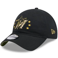 Casquette réglable noire Miami Marlins 2024 Armed Forces Day 9TWENTY New Era pour homme