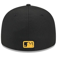 Casquette ajustée 59FIFTY à profil bas pour la Journée des forces armées 2024 de Miami Marlins New Era noire hommes