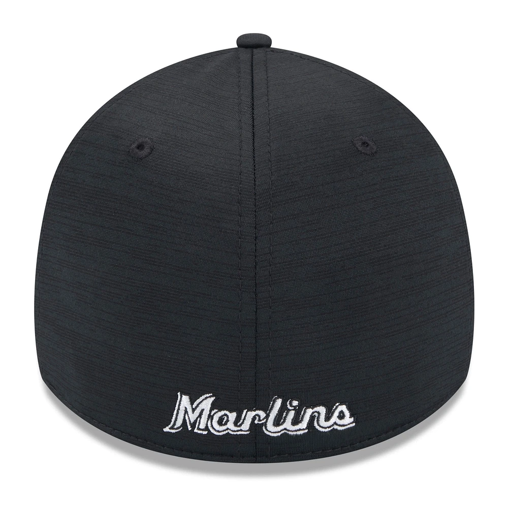 Men's New Era Miami Marlins 2024 Clubhouse 39THIRTY Flex Fit Hat