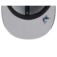 Men's New Era Black Miami Marlins 2025 MLB Clubhouse 59FIFTY Fitted Hat