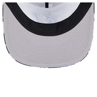 Men's New Era Black Miami Marlins Adventure Pattern Golfer Trucker Snapback Hat