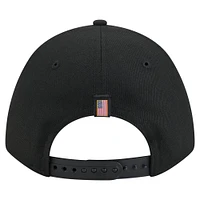 Casquette ajustable New Era noire Miami Marlins 9FORTY M-Crown A-Frame pour homme