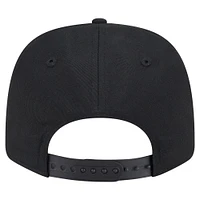 Men's New Era Black Miami Marlins Circle Patch 9SEVENTY Stretch-Snap Hat