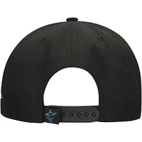 Men's New Era Black Miami Marlins Logo Strike 9FIFTY Snapback Hat