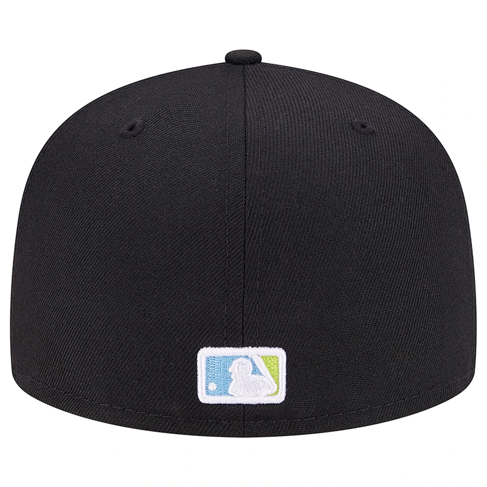 Casquette ajustée 59FIFTY noire pour homme des Miami Marlins New Era