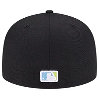 Casquette ajustée 59FIFTY noire pour homme des Miami Marlins New Era