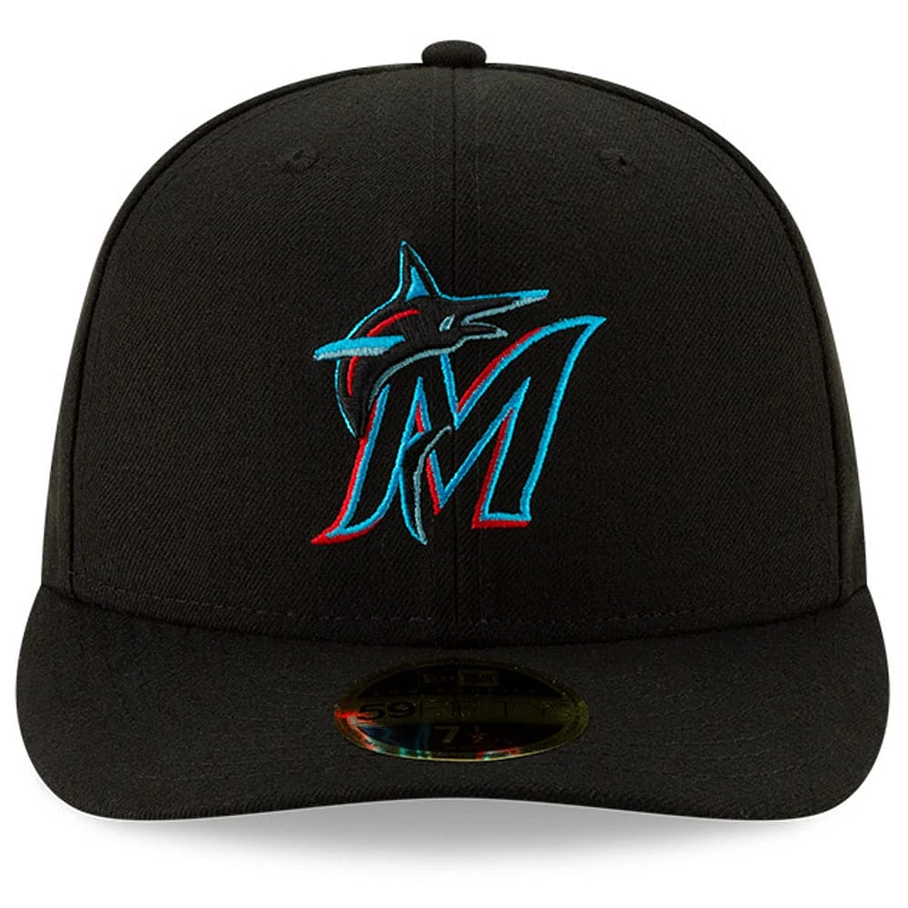 Men's New Era Black Miami Marlins National Baseball Hall of Fame Low Profile 59FIFTY Fitted Hat