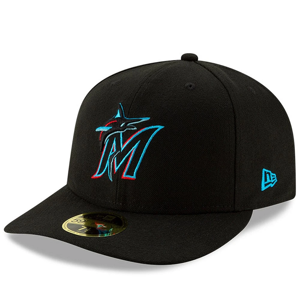 Men's New Era Black Miami Marlins National Baseball Hall of Fame Low Profile 59FIFTY Fitted Hat