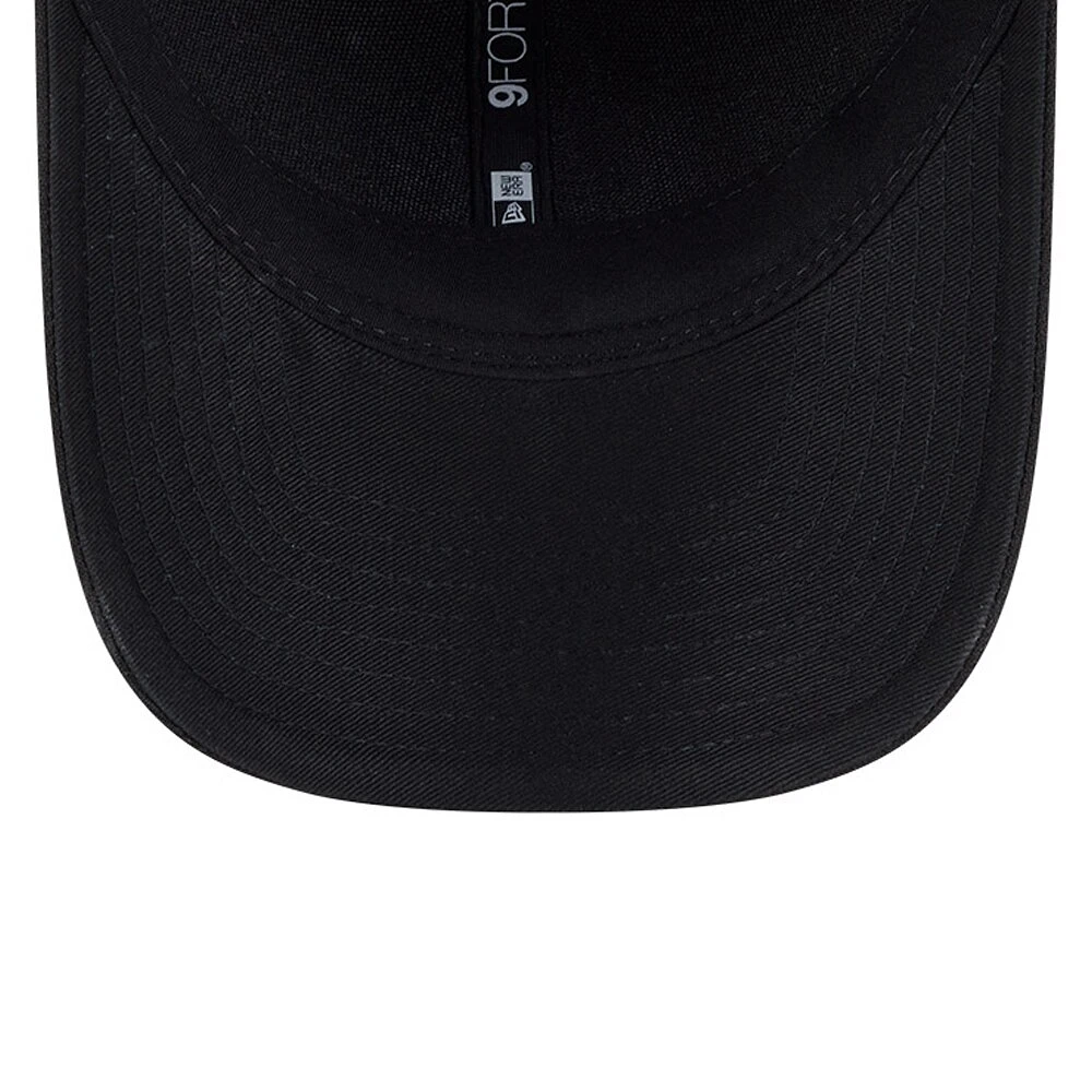 Men's New Era  Black Miami Marlins Player Replica 9FORTY Adjustable Hat
