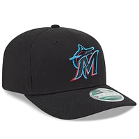 Casquette ajustable New Era Miami Marlins Player Replica 9SEVENTY noire pour homme