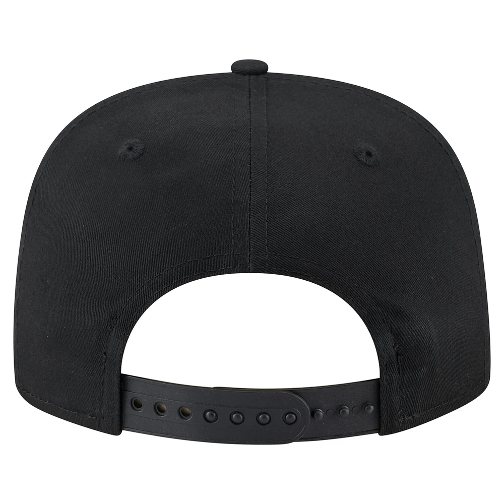Casquette de golf à visière snapback noire Miami Marlins pour homme New Era