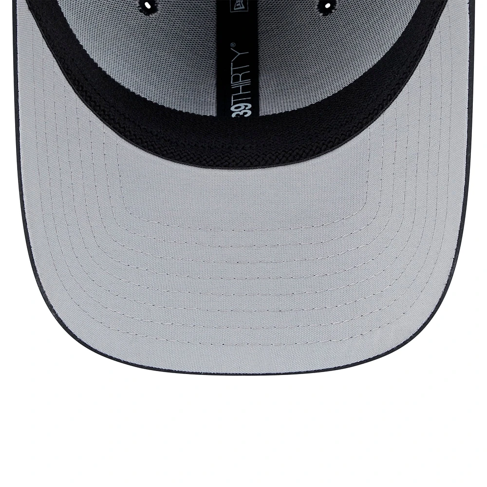 Men's New Era Black Miami Marlins Team Tone 39THIRTY Flex Hat