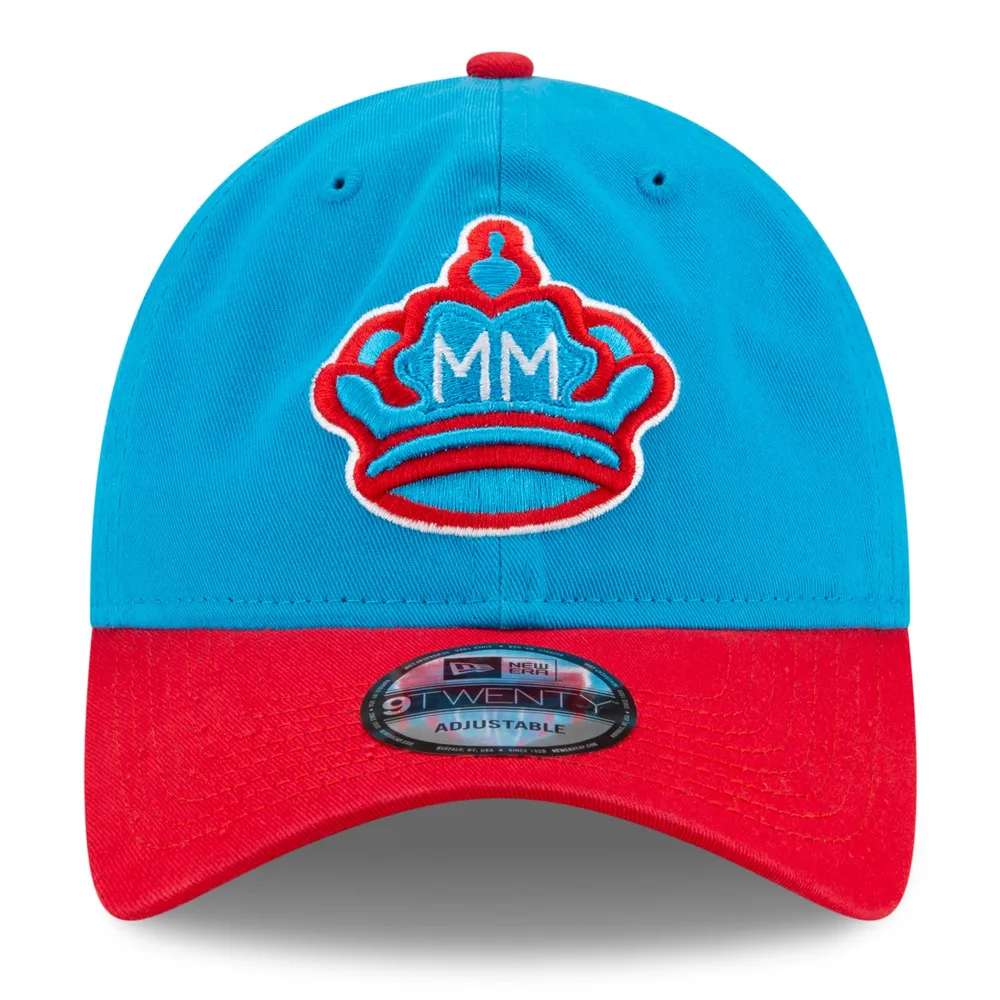 Casquette réglable 9TWENTY Miami Marlins 2021 City Connect New Era pour homme, bleu/rouge