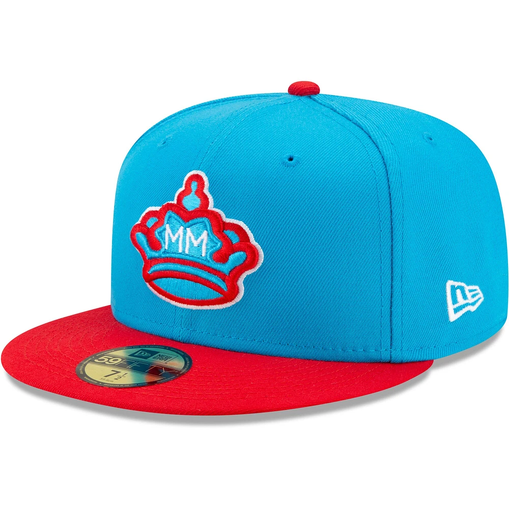 Men's New Era Blue/Red Miami Marlins City Connect - 59FIFTY Fitted Hat