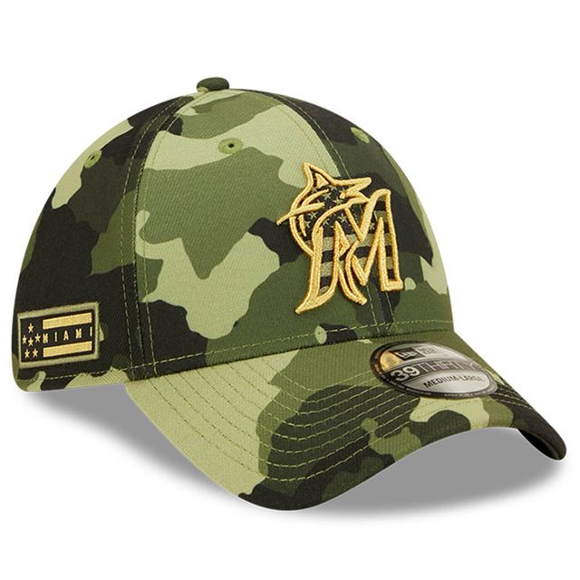 NWE MARLNS CAMO MLB 2022 JOURNÉE DES FORCES ARMÉES 39TRENTE HATMEFLX