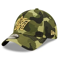 Men's New Era Camo Miami Marlins 2022 Armed Forces Day 9TWENTY Adjustable Hat