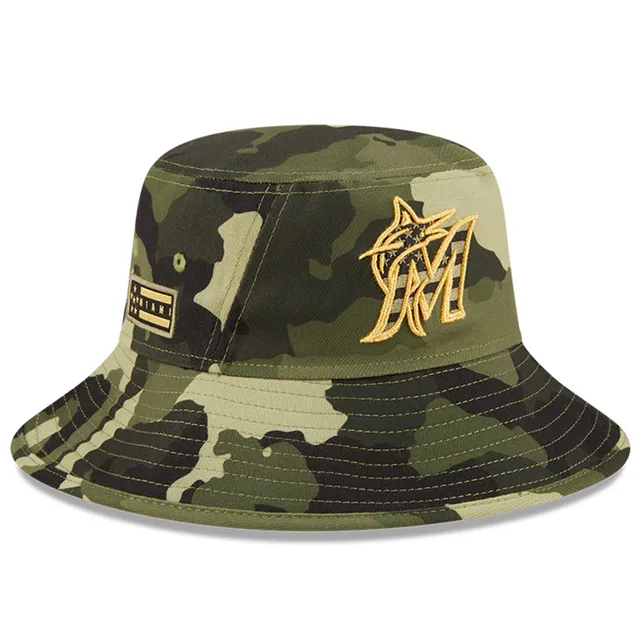 Men's Miami Marlins New Era Camo 2022 Armed Forces Day On-Field