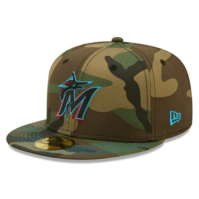 Men’s Miami Marlins Gray Floral Undervisor 59FIFTY Fitted Hats