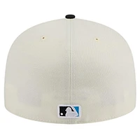 Men's New Era Cream Miami Marlins Chrome 59FIFTY Fitted Hat