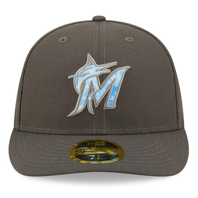 Men's Miami Marlins New Era Black On-Field Authentic Collection 59FIFTY  Fitted Hat