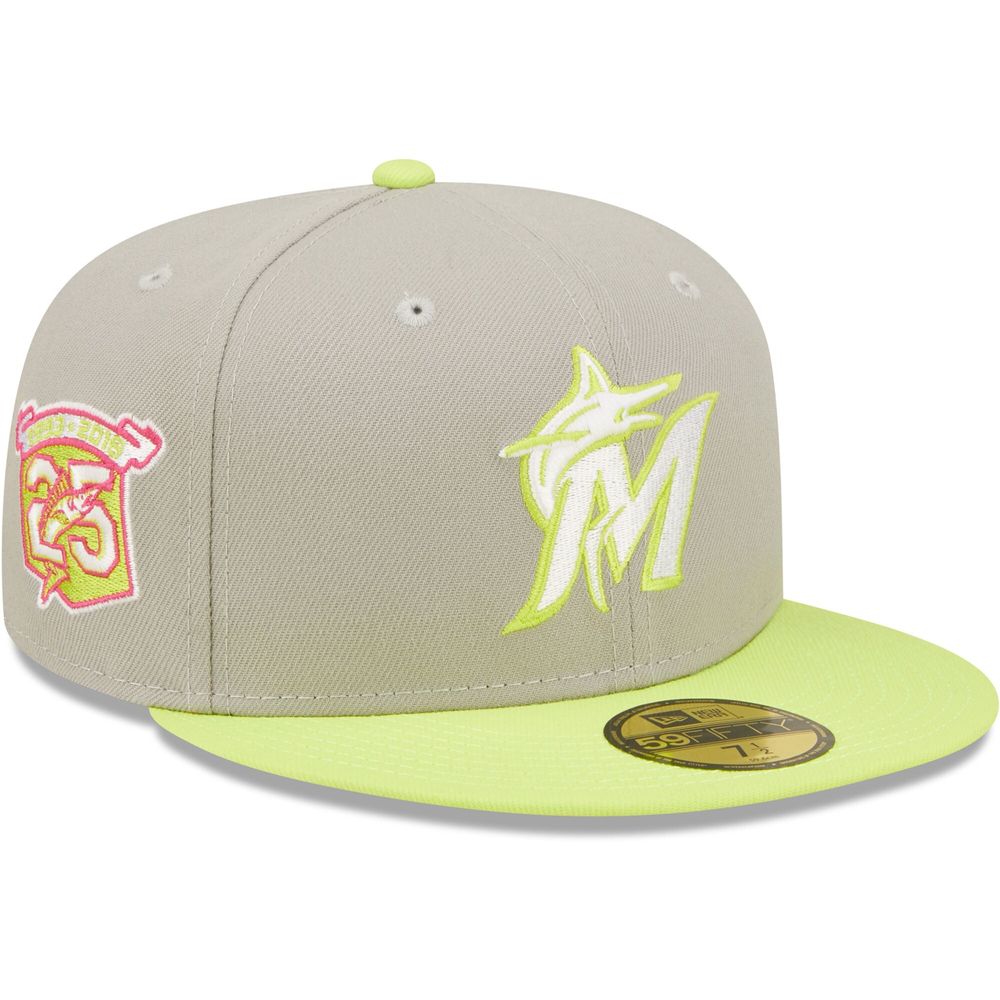 Men's New Era White Miami Marlins City Icon 59FIFTY Fitted Hat